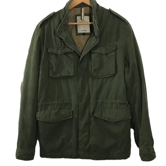 Jack & Jones JORO Military Jacket - Sherpa Lining– Size L - Picture 6 of 12